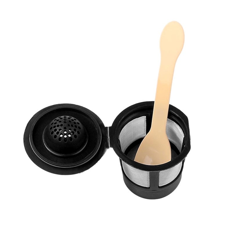 3Pcs/set Coffee&Tea Pod Filters Compatible With Keurig K Cup Coffee System Reusable Coffee Filter With A Coffee Spoon - Image 3