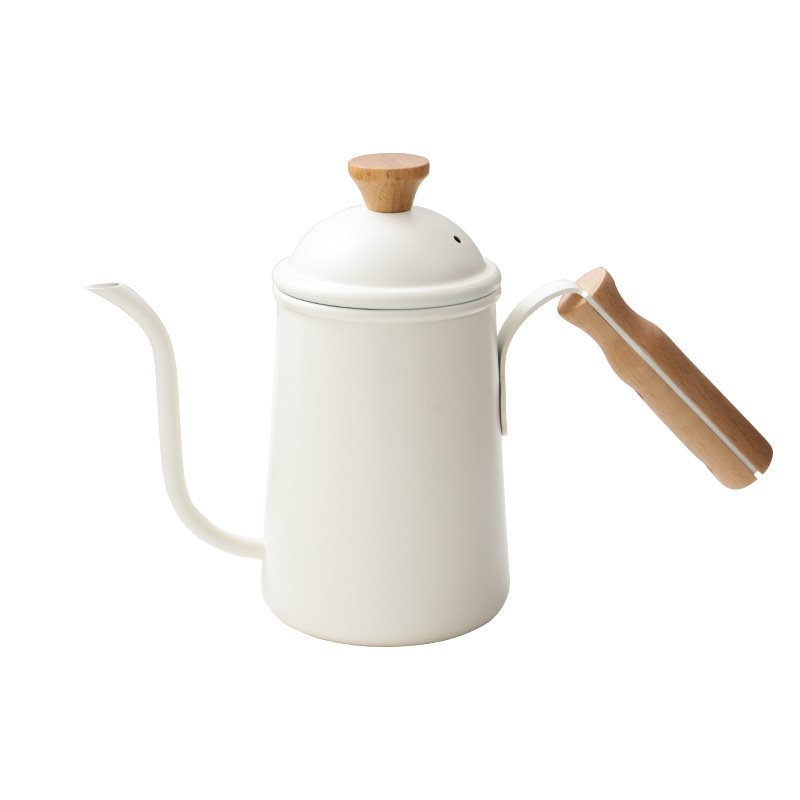 Wooden Handle Stainless Steel Coffee Hand Brew Pot - Image 9
