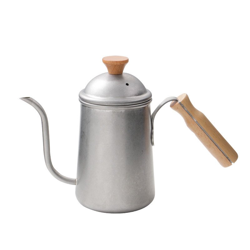 Wooden Handle Stainless Steel Coffee Hand Brew Pot - Image 5